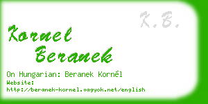 kornel beranek business card